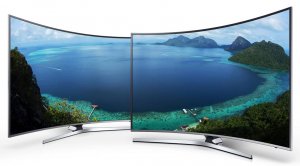 Curved oled qled tv screens